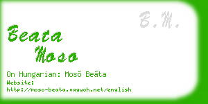 beata moso business card