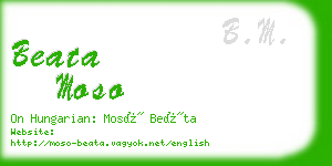 beata moso business card